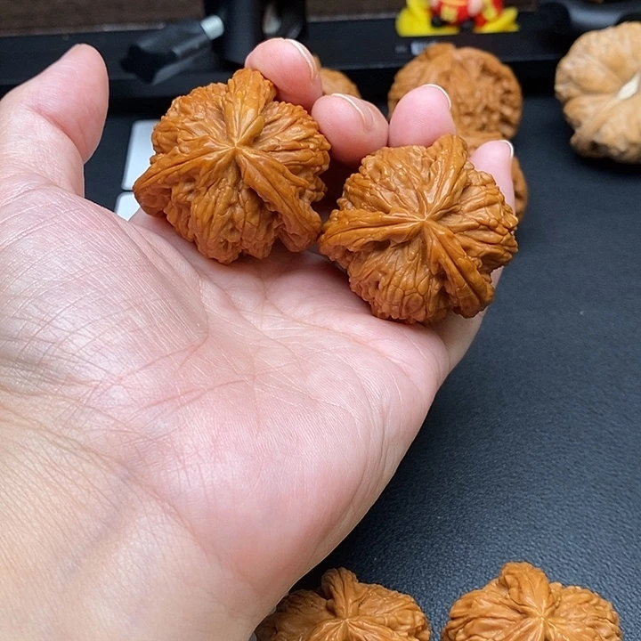 菠***卜文玩核桃把件白奔