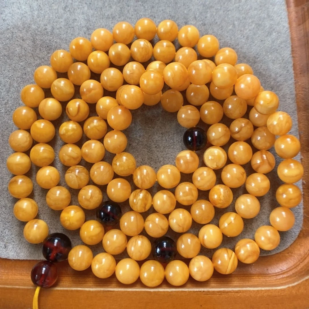 未镶嵌项链蜜蜡蜜蜡108