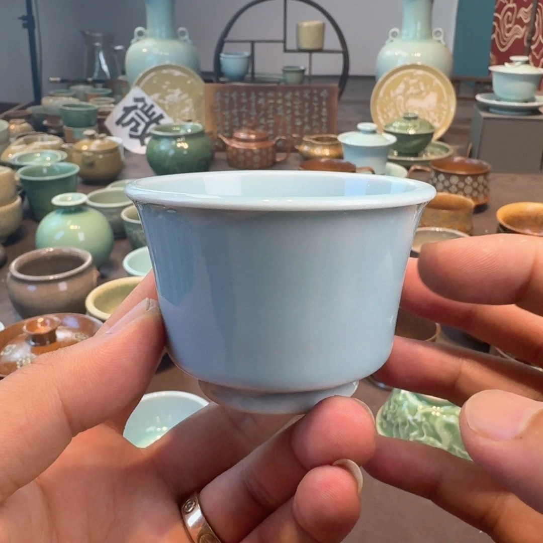 龙泉青瓷茶具微瑕