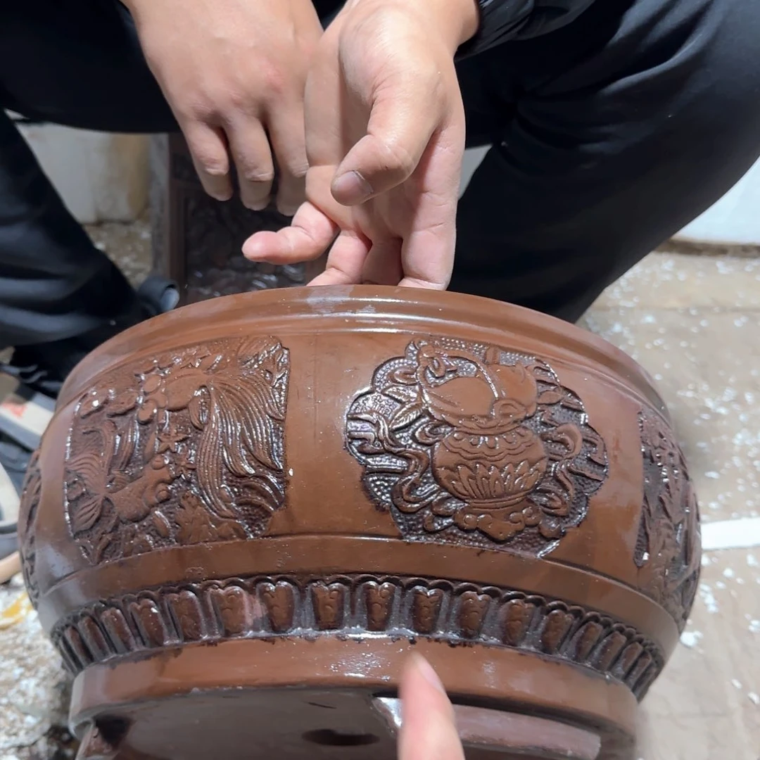 紫砂花盆口径30高度15