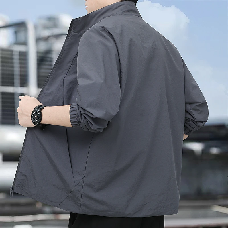 尼皮怀恩外套男夹克春秋单层薄款冲锋衣男款新款宽松休闲上衣风衣