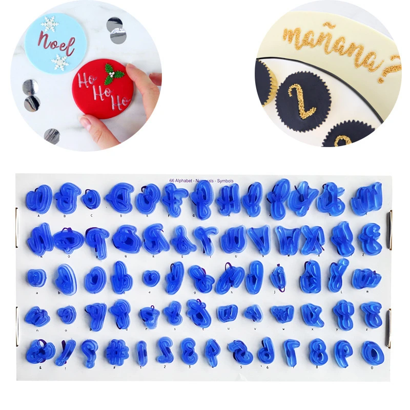 大小写花体英文字母 数字符号翻糖印花模印花压花模具