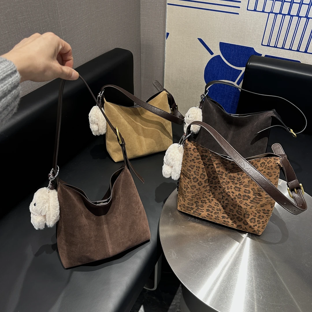 2025秋冬款简约大气单肩斜挎慵懒AB双面子母包女包 DZ 25072