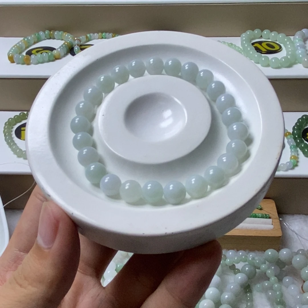 未镶嵌手链翡翠缅甸翡翠圆珠卡7.3