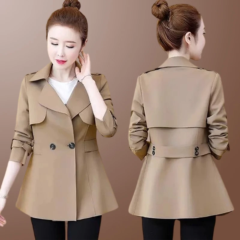 气质女士风衣小个子春秋装2025新款短款上衣英伦风大衣大码爆款