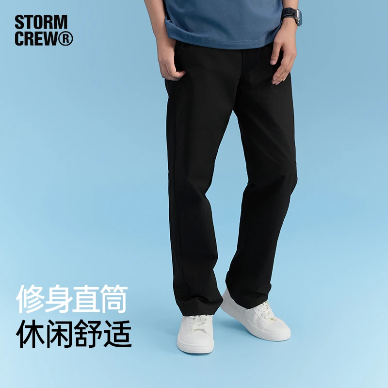 影视飓风休闲修身长裤 STORMCREW纯棉Tim同款修身直筒通勤25款