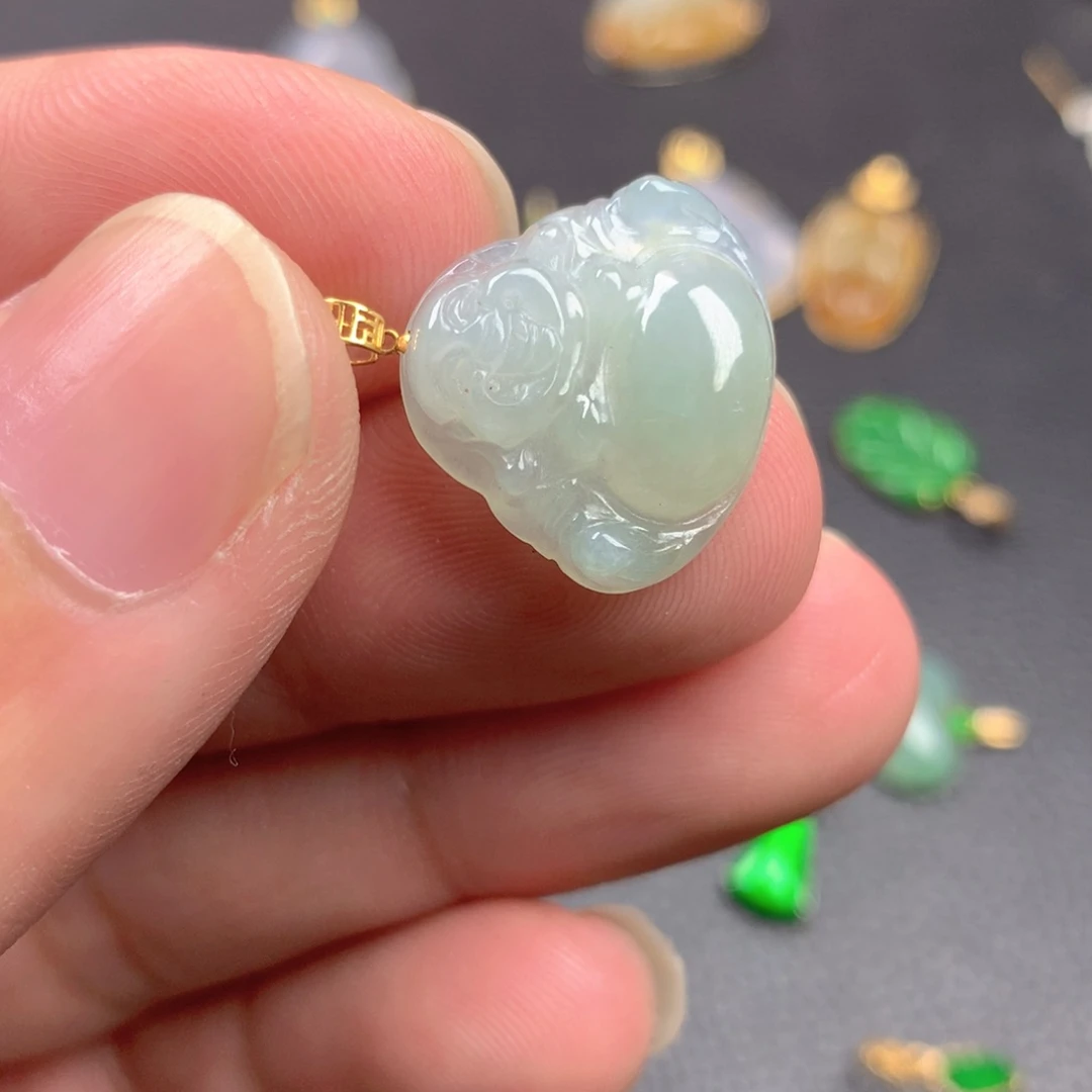 【闪购商品】颈饰18K金镶嵌翡翠翡翠