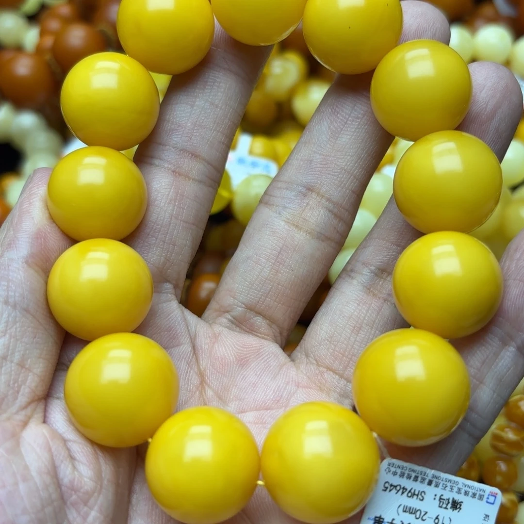 未镶嵌琥珀手链蜜蜡