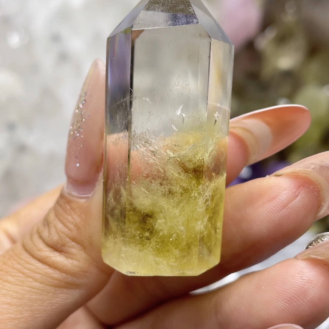 133未镶嵌水晶桃*?黄水晶柱