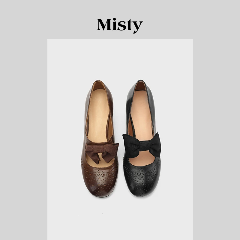 Misty 雾屿女鞋|34-40|复古时尚浅口厚底平跟英伦风单鞋