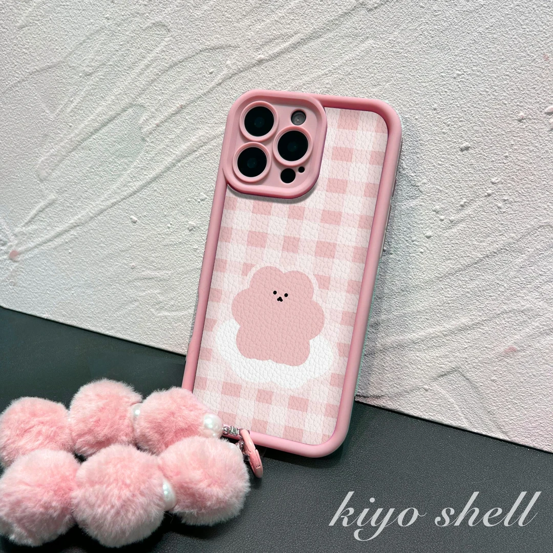 格纹顿顿适用苹果17pro防摔手机壳iPhone华为vivo小米17oppo