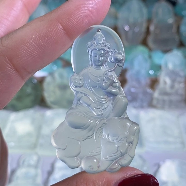 岫玉吊坠未镶嵌丰****饨吊坠