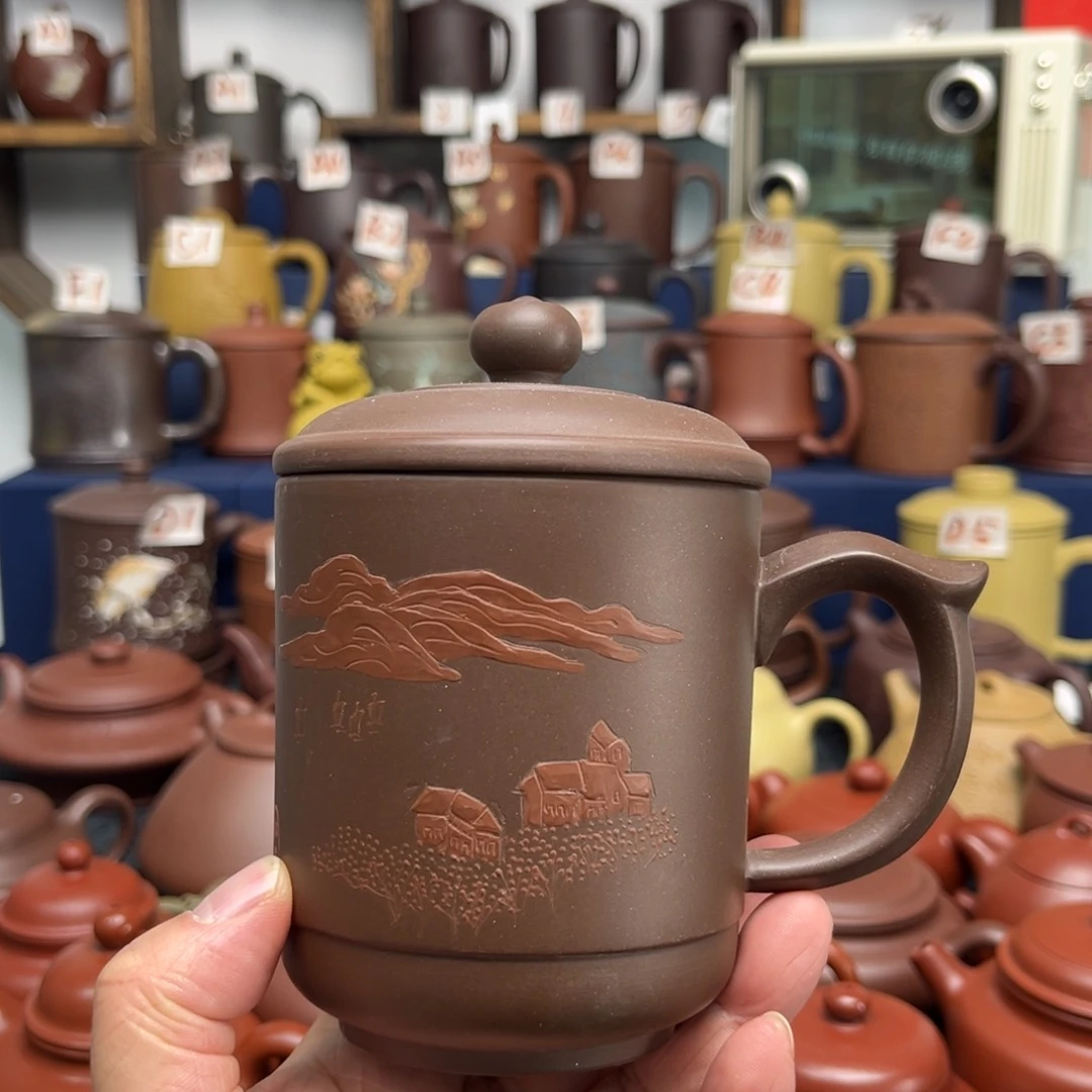 紫砂茶杯金帆老杯子