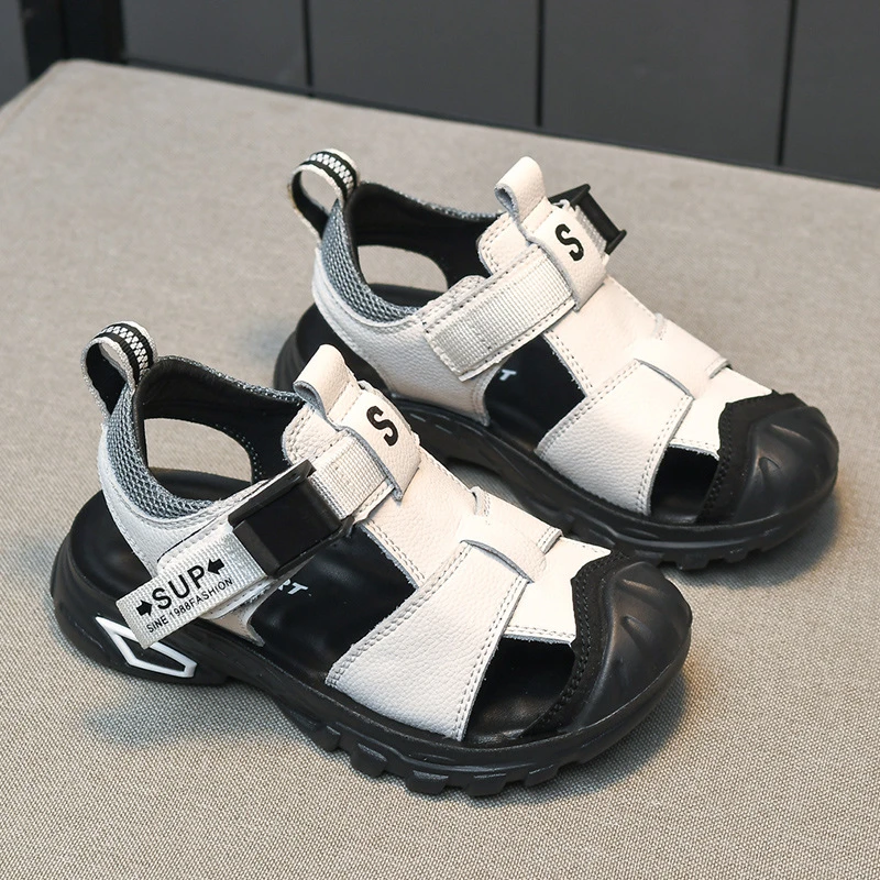 巴拉优选男童凉鞋2025夏季新款男孩软底包头儿童沙滩鞋中大童鞋子