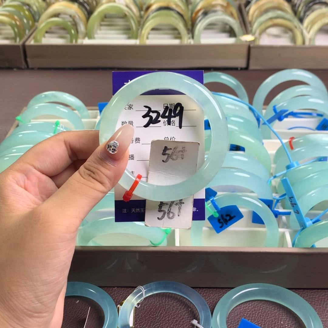 未镶嵌蛇纹石玉手镯3249