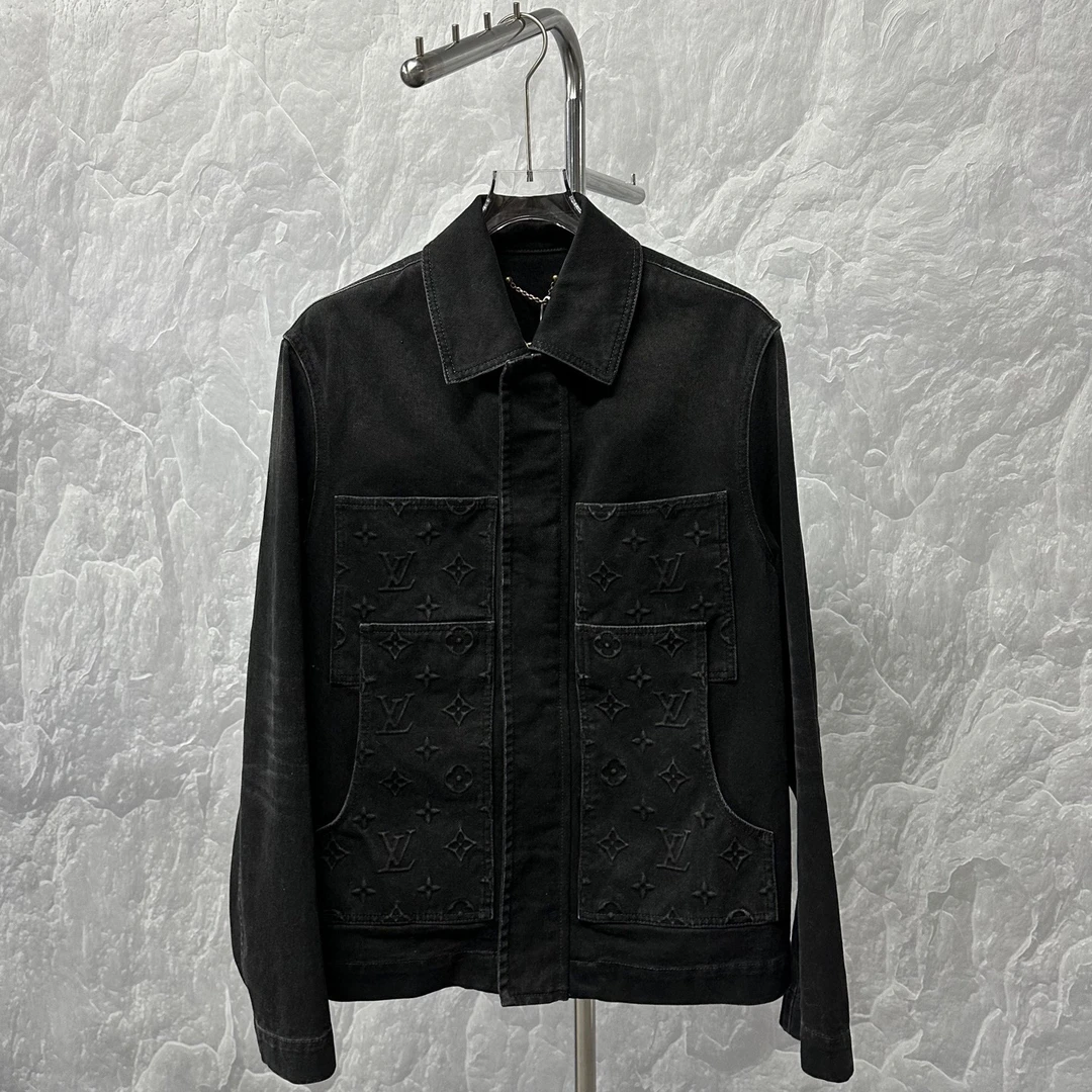 全新未使用 LouisVuitton/路易威登 SS24浮雕牛仔外套44码 P00435