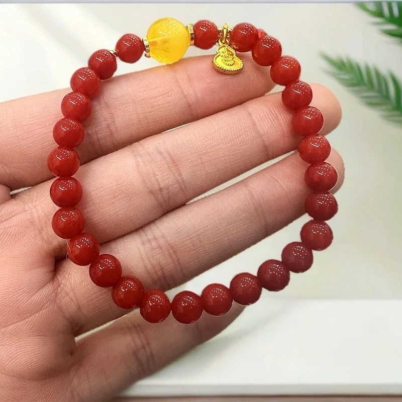福利卡南红卡6毫米设计款手串
