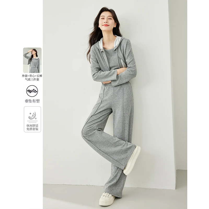 *卫衣运动服套装女一整套穿搭高级感三件套气质显瘦M6007