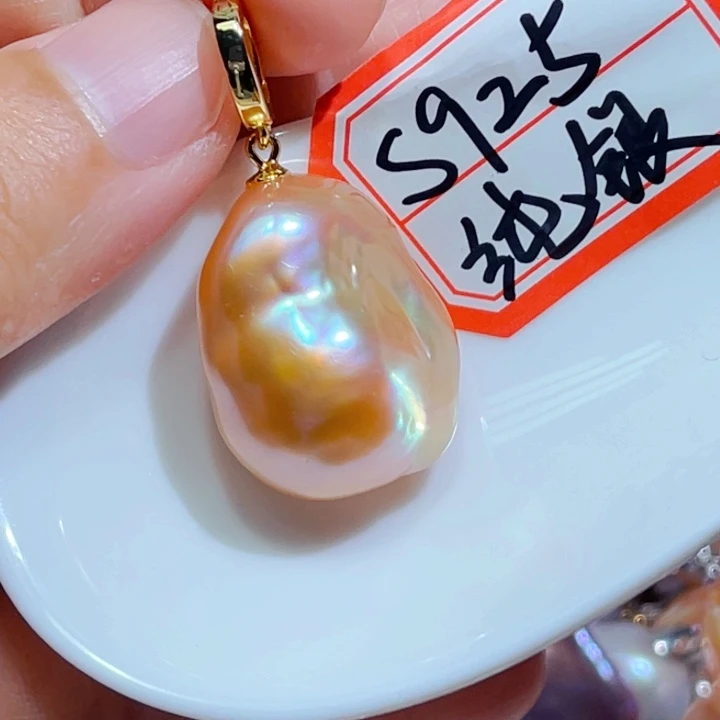 淡水珍珠银S925镶嵌颈饰