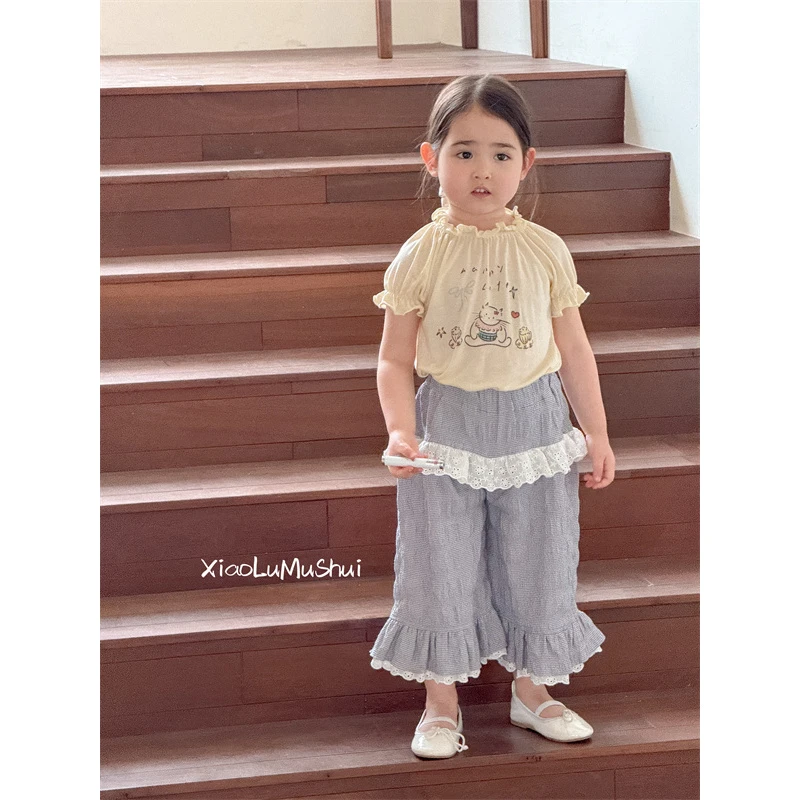 AC55~XLMS·25夏~卡通木耳花边T恤25181