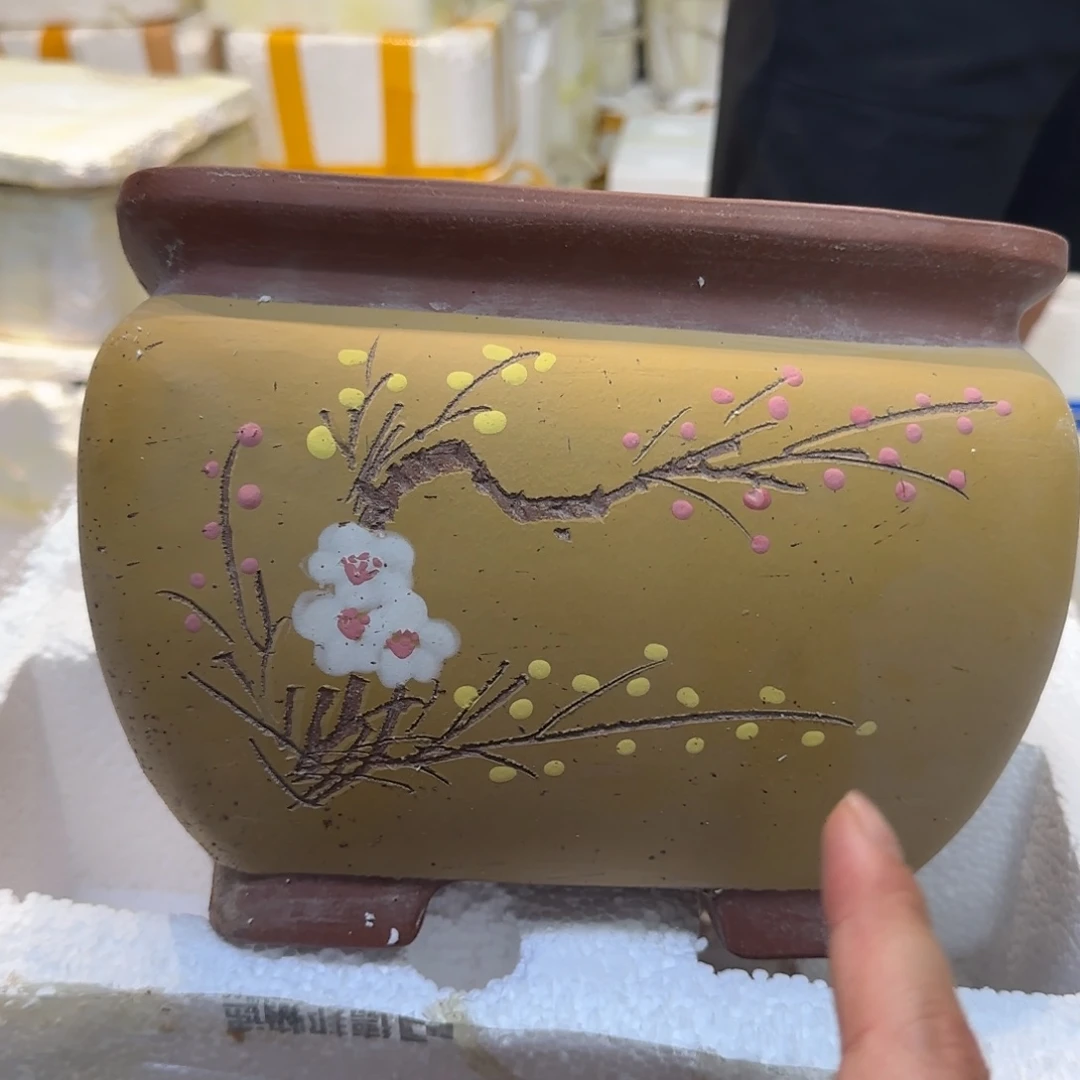 紫砂花盆口径25厘米