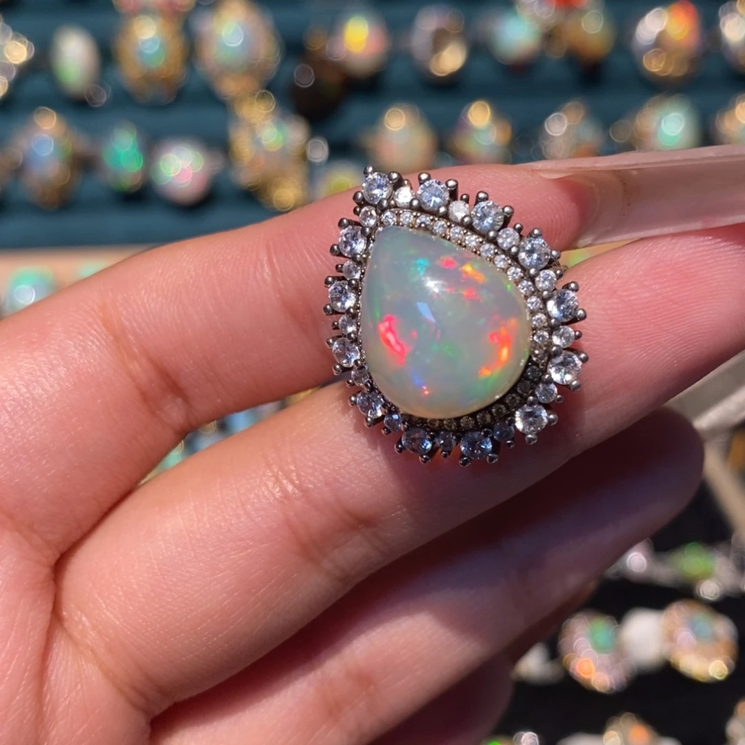 欧泊银S925镶嵌戒指