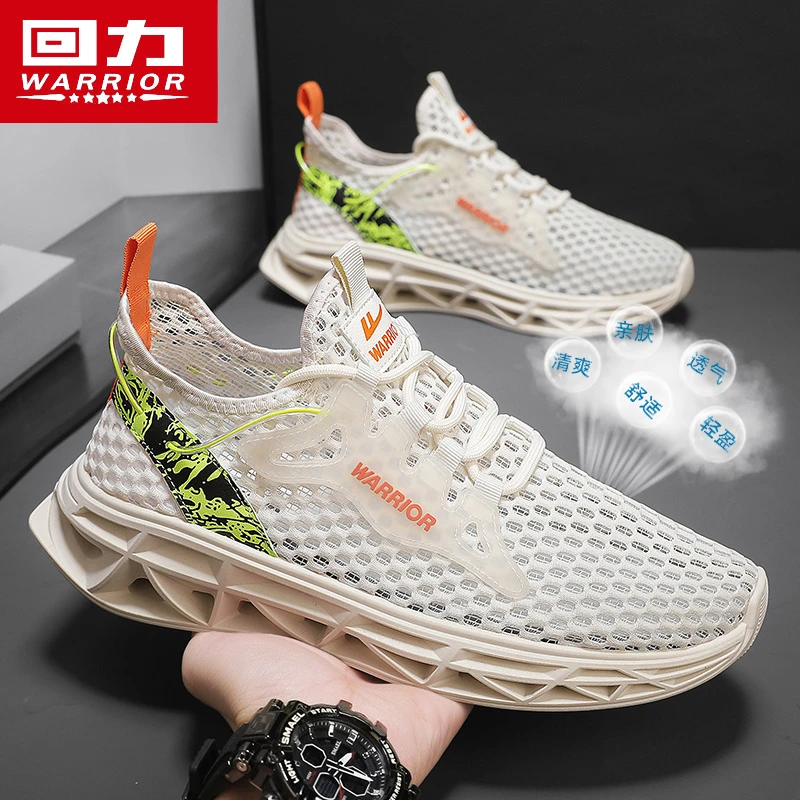 回力男鞋夏季薄款透气镂空大网眼防臭网面鞋轻便软底运动溯溪鞋