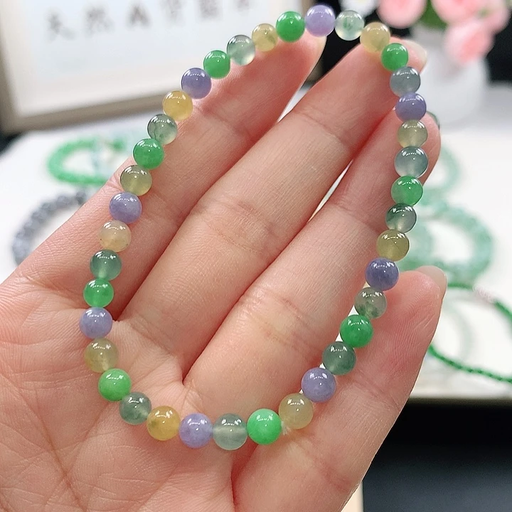 未镶嵌手链翡翠手链5mm