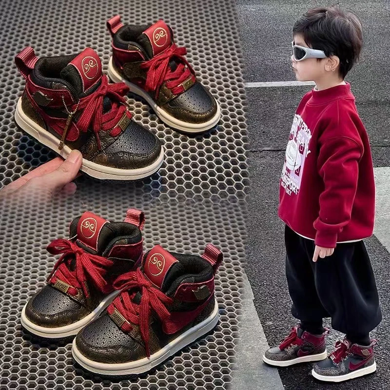 2025春秋新款黑神话悟空男高帮低帮二棉男童女童鞋运动鞋童鞋