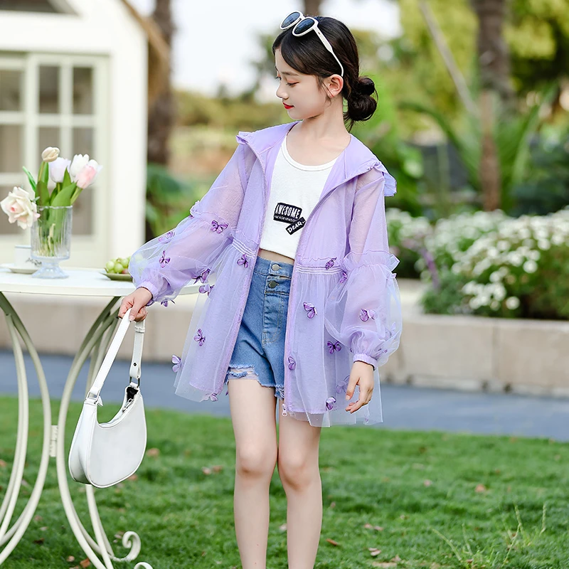 女童防晒衣夏季薄款外套洋气儿童防晒服女孩夏装空调