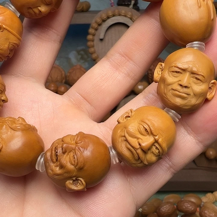 昶***江橄榄核手串/手链双面十八罗汉