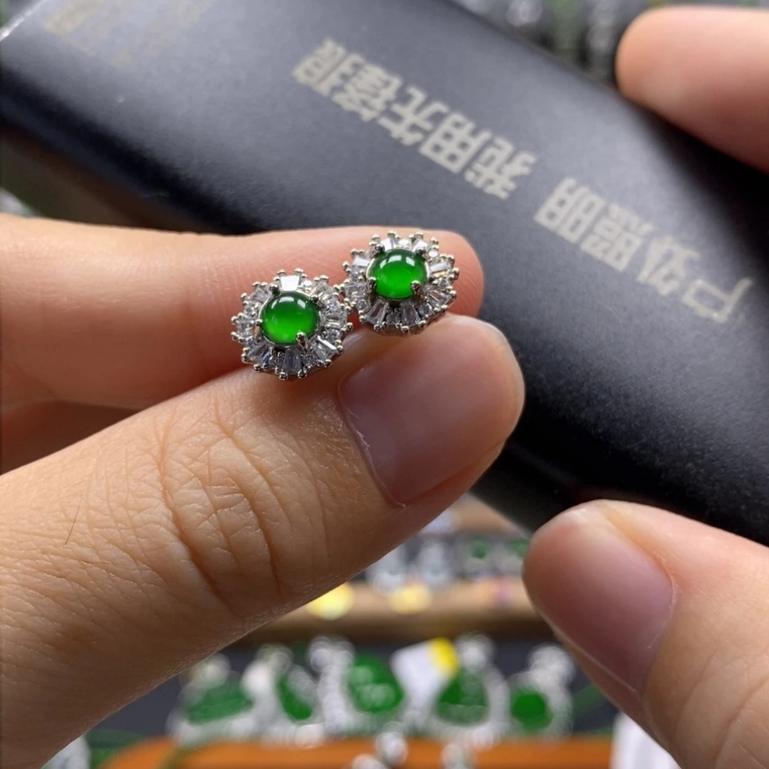 颈饰银S925镶嵌翡翠无证书/假一赔四34号