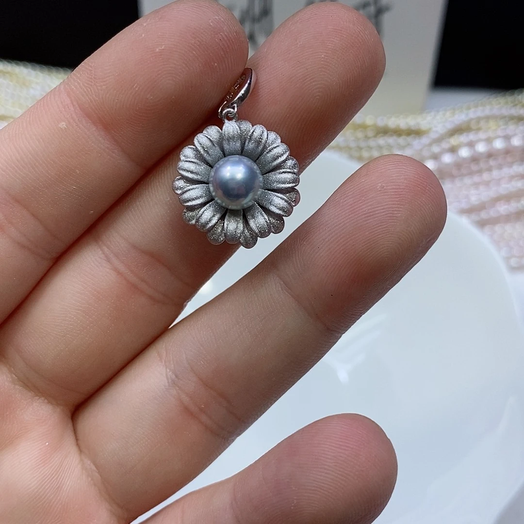 海水珍珠颈饰银S925镶嵌