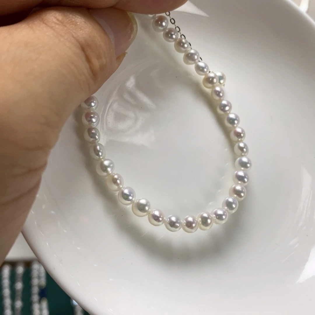 淡水珍珠银S925镶嵌颈饰