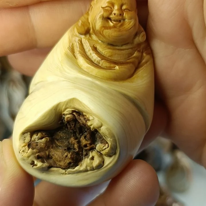柏木（崖柏）笑佛手把件