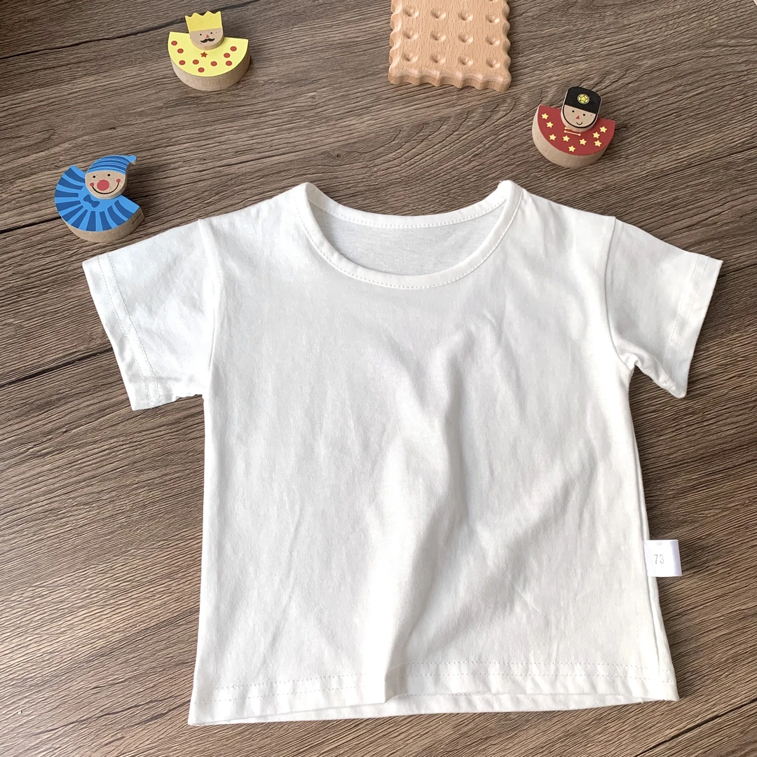 夏季婴儿白色短袖T恤宝贝短袖上衣