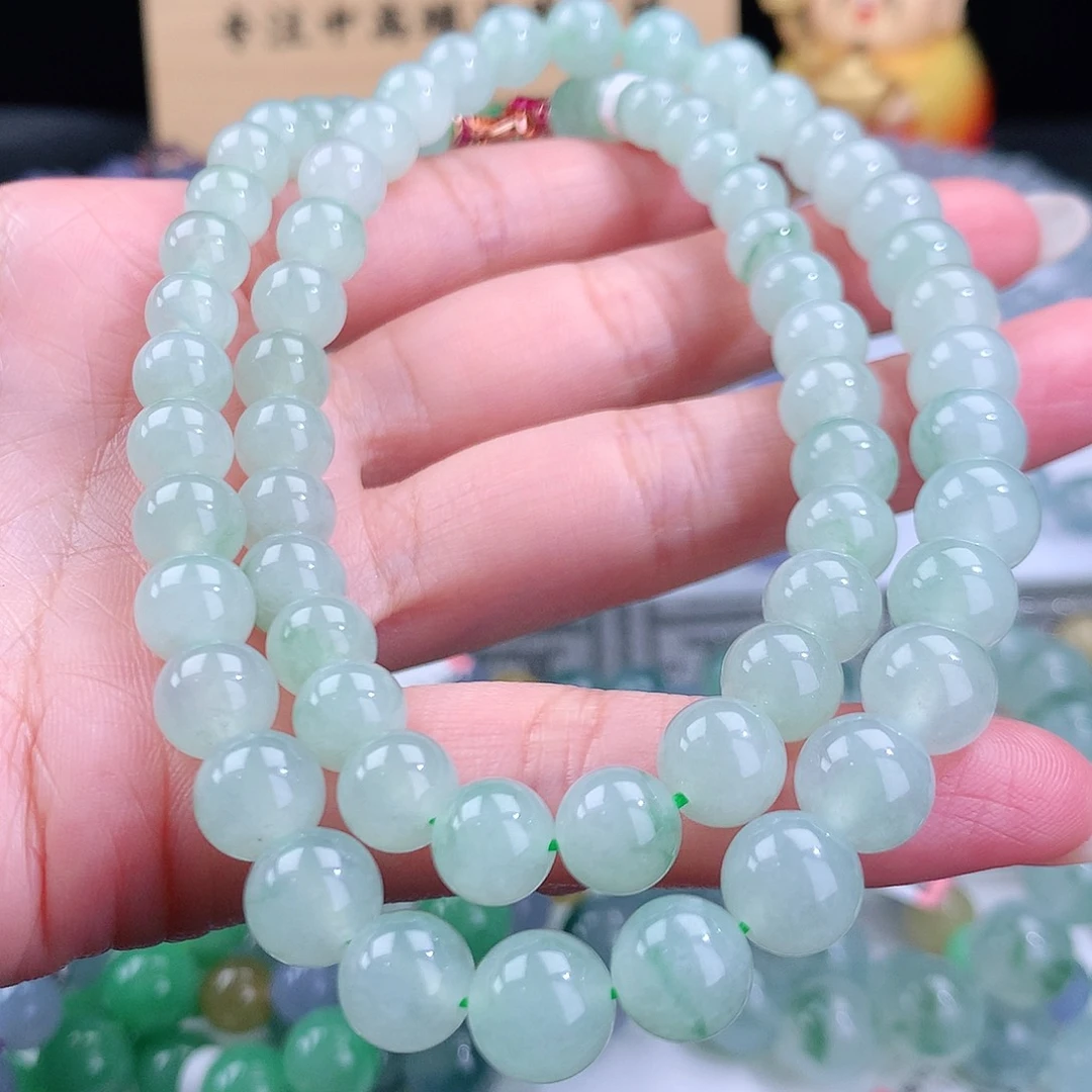 翡翠手链未镶嵌卡7.6-9mm