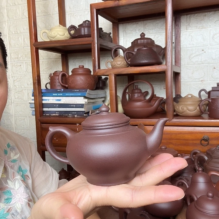 茶壶紫砂笑壶200cc半手工