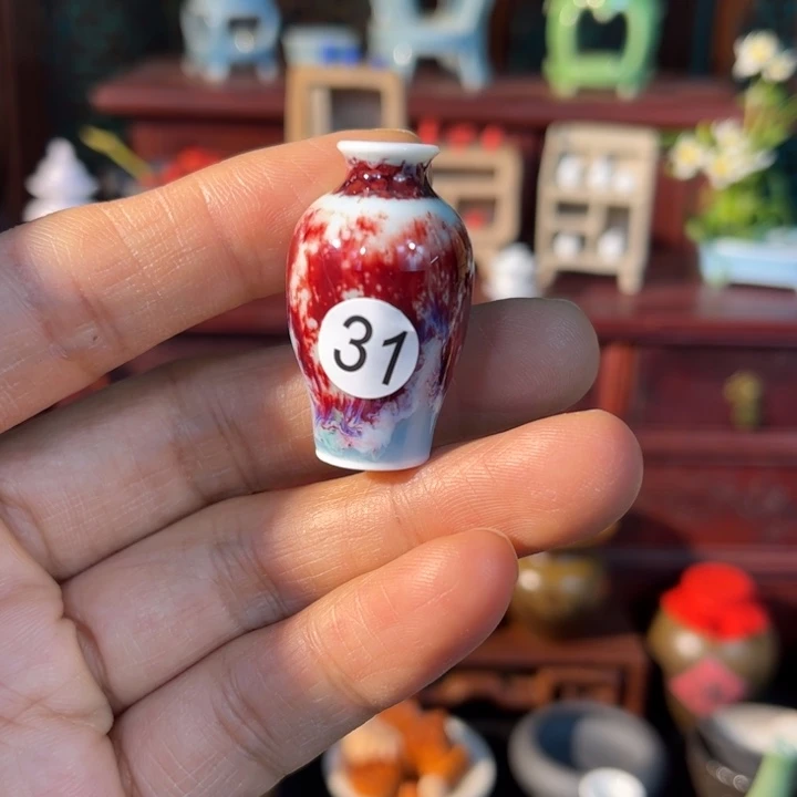摆件微陶老王迷你花瓶