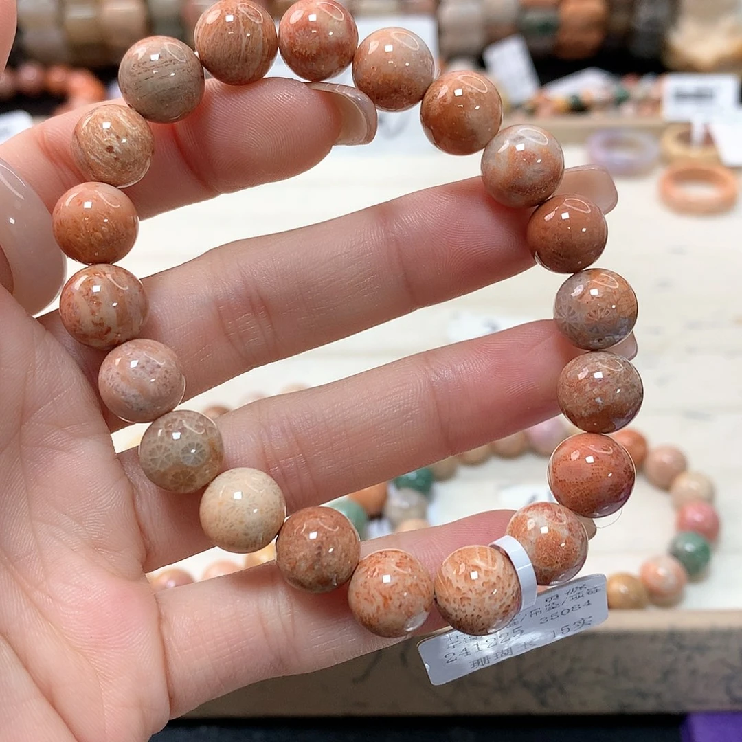 硅化珊瑚（珊瑚玉）手链未镶嵌ʚ**ɞ846