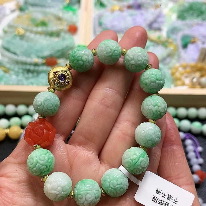 翡翠手链未镶嵌手串