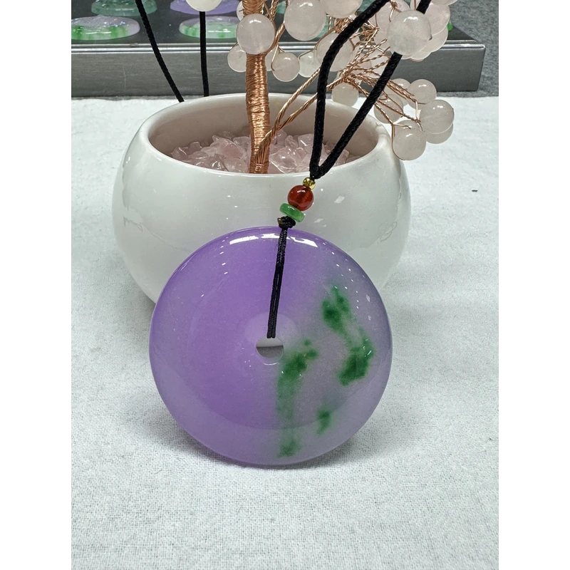 【闪购商品】冰紫   春彩平安扣  吊坠未镶嵌A32