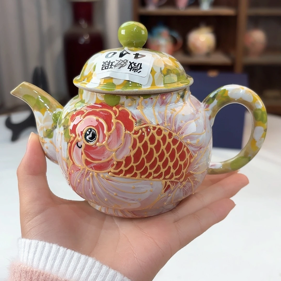 景德镇手绘高温釉下彩陶瓷茶具