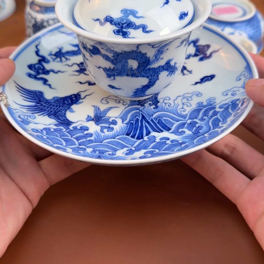 摆件景德镇瓷器手工手绘微瑕