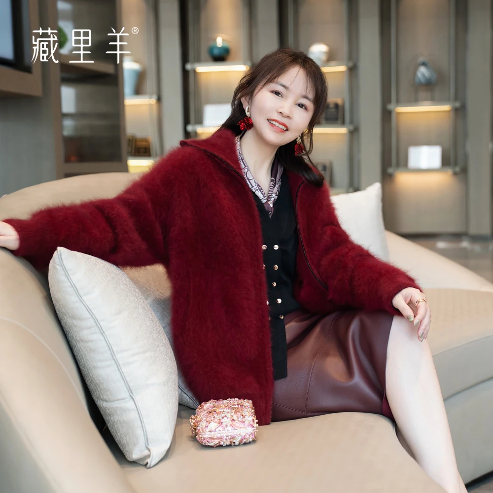 藏里羊【北美小动物毛毛】“典藏惬意”双拉链立领外套M1279