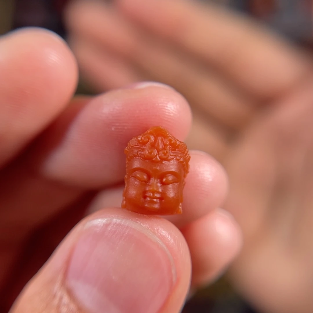 南红玛瑙老南红满色爆肉宝宝观音10.2*8.8未镶嵌