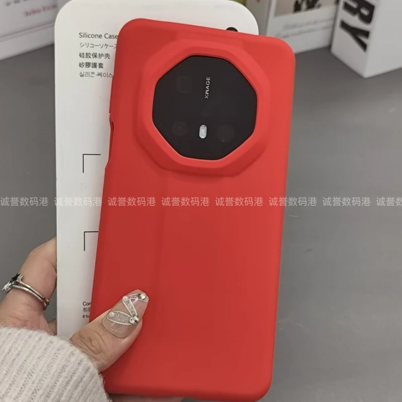 亲肤软糯华为mate70RS手机外壳mate60pro+液态硅胶简约耐脏ins风