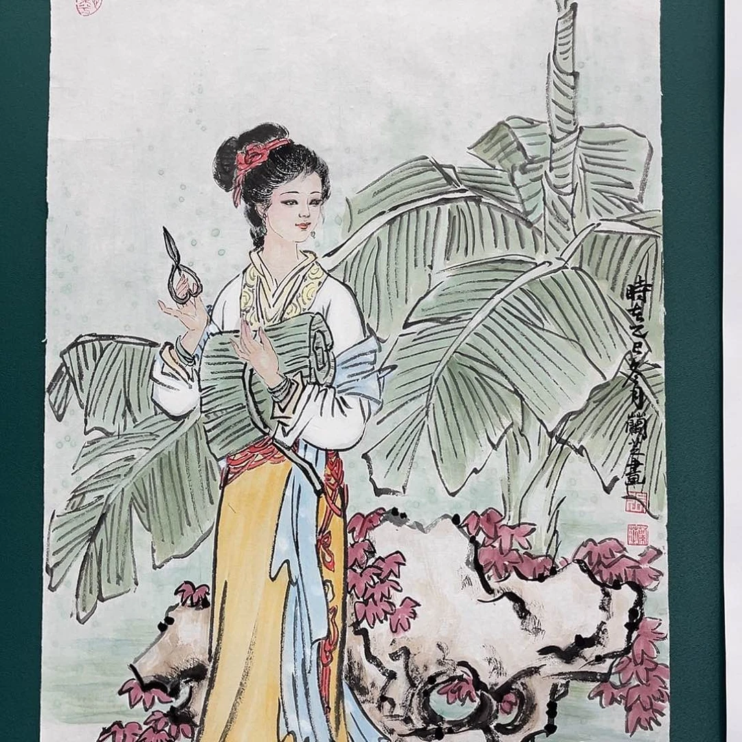 国画艺术家真人手绘