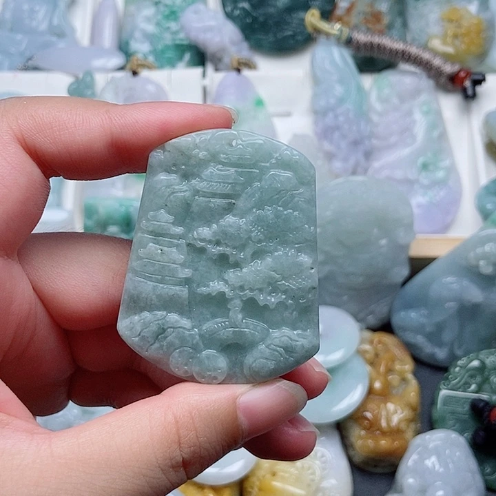 翡翠未镶嵌吊坠(不含链)翡翠