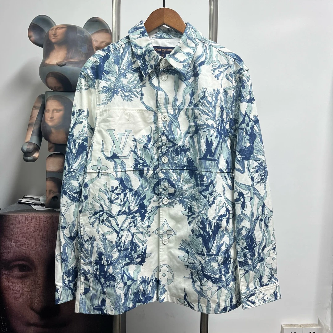 99新 LouisVuitton/路易威登 满印海草外套 L1001 M衣长76 胸围57